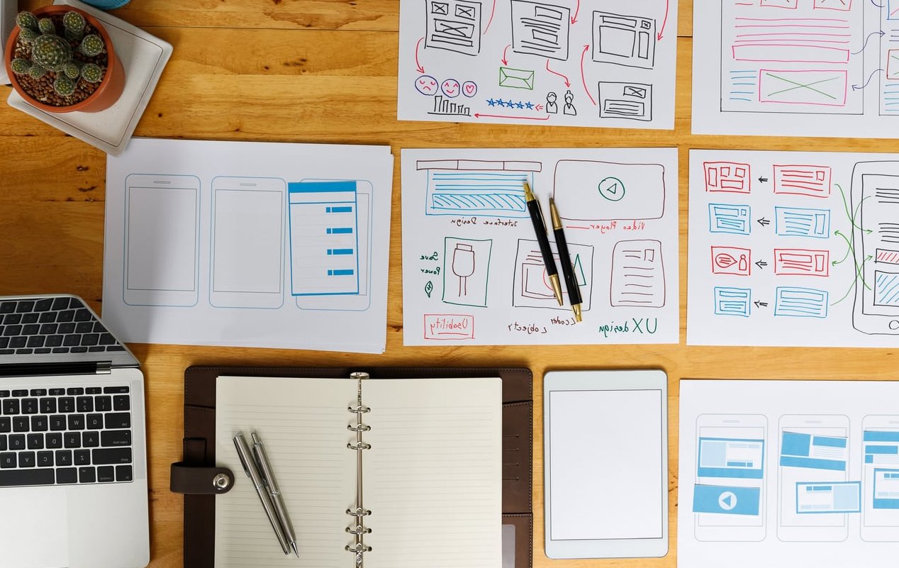 landing page design wireframe