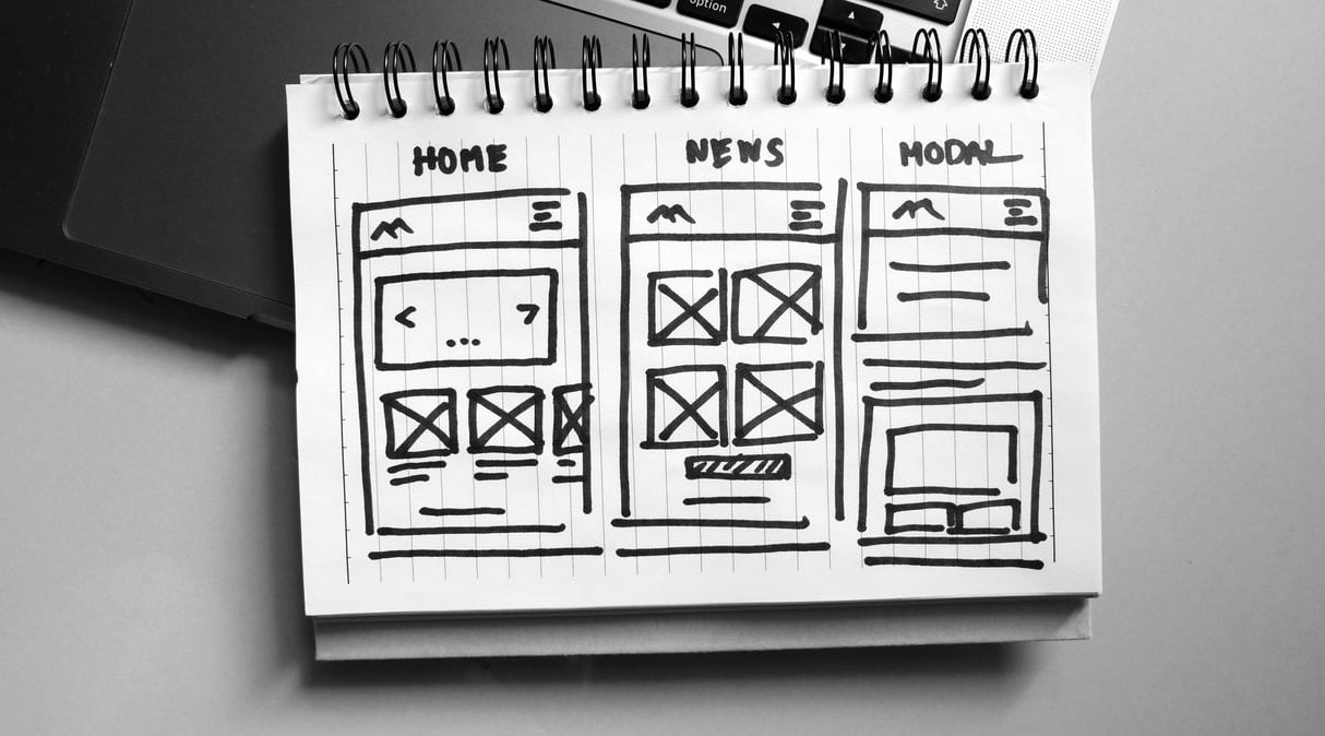 landing page design wireframe