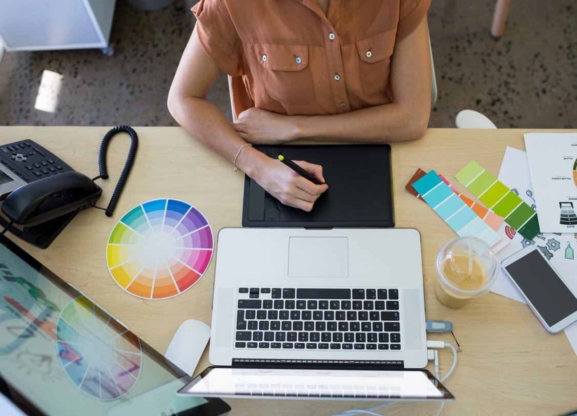 designer portfolio desk