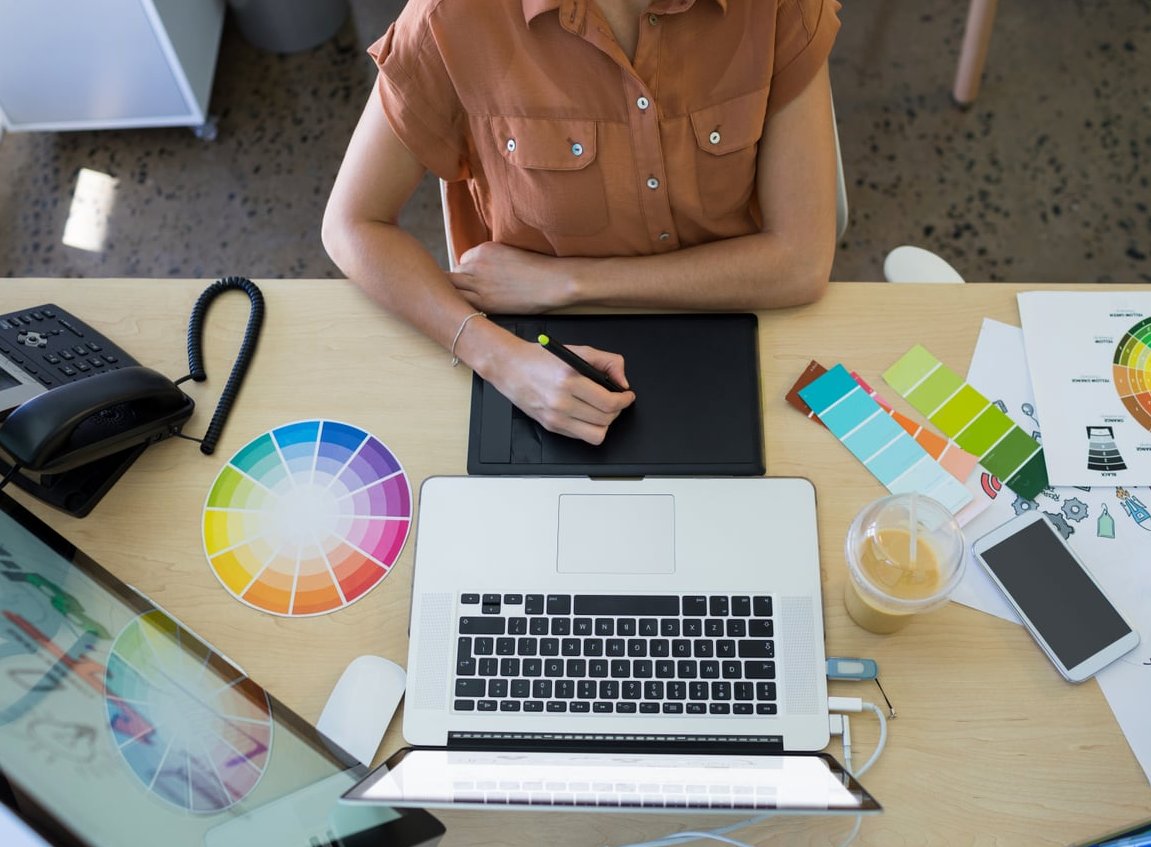 designer portfolio desk