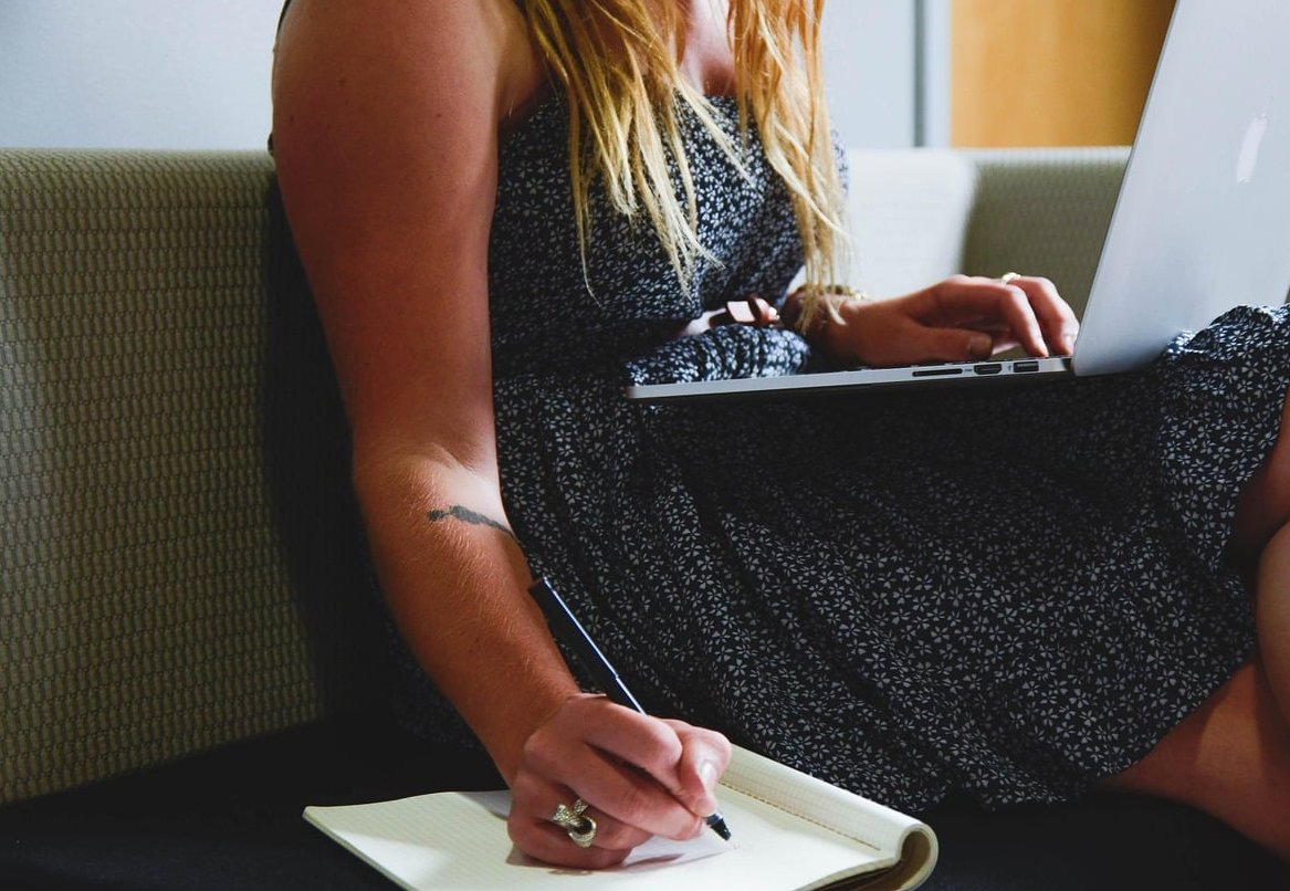 freelance designer working laptop